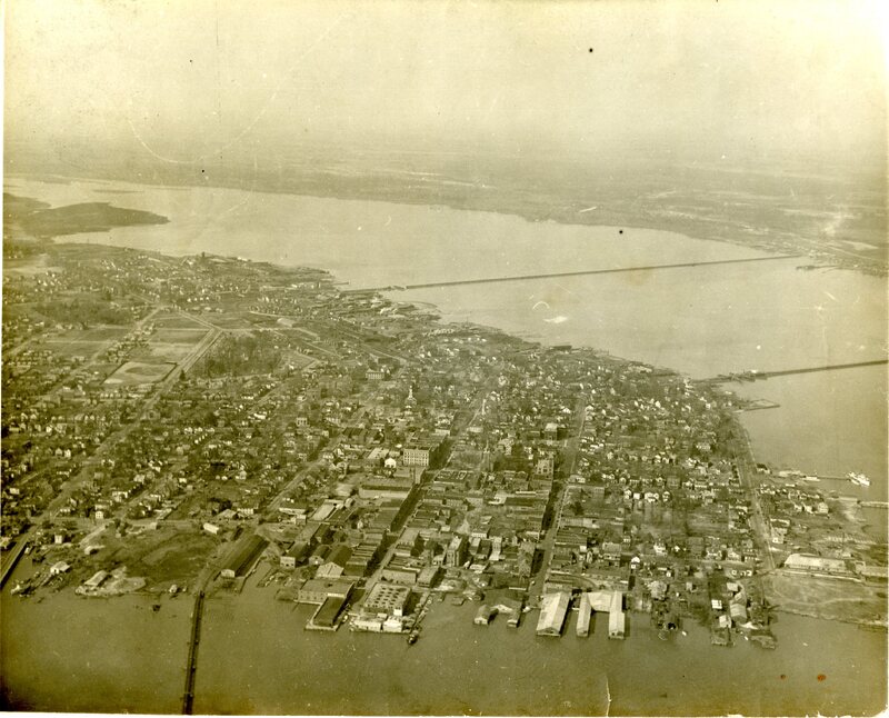 Aerial view of New Bern, ca. 1932