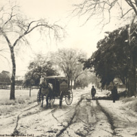 400 block East Front Street in the snow, ca. 1910.