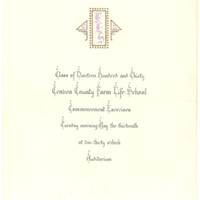 Craven County Farm Life School Graduation Announcement, 1930