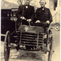 G.S. Waters in his Buggymobile