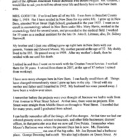 Between Two Rivers Oral Interview With Carrie Godette