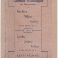 1904 New Bern Military Academy Booklet
