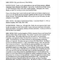 Between Two Rivers Oral Interview With Carole Hicks