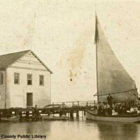 &quot;Boat Club house&quot; (Foot of Broad Street on Neuse River)