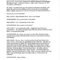 Between Two Rivers Oral Interview With Helen Henry<br /><br />
