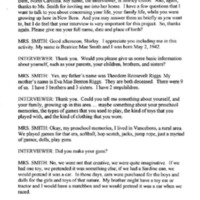 Between Two Rivers Oral Interview With Beatrice Smith<br /><br />
