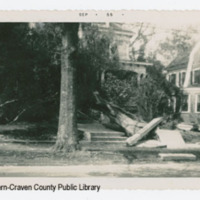 Coor-Bishop House, 501 East Front Street, with hurricane damage, September 1955